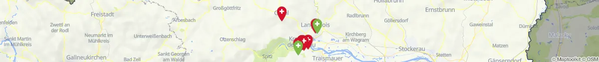 Kartenansicht für Apotheken-Notdienste in der Nähe von Senftenberg (Krems (Land), Niederösterreich)